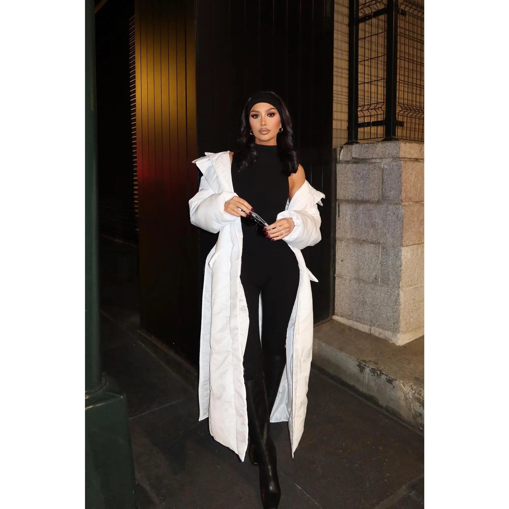 Amber Snatched Flare Jumpsuit - Black