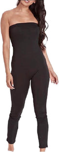 Women'S Tube Top Jumpsuits for Women One Piece Bodycon Short Pants Catsuit Romper