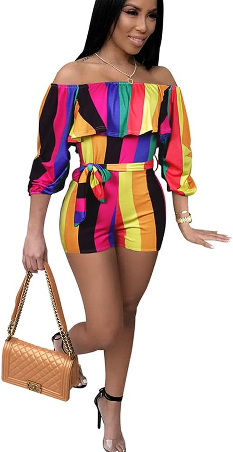Rompers for Women Casual Summer Jumpsuits - Sexy Club Outfits One Piece Floral Jumpers Short Sets