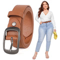 Leather Belts for Women plus Size Brown Belt for Jeans Pants Dresses