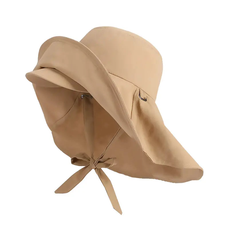 Spring/Summer Wide-Brimmed Sun Hat, Korean Style Fashion Shawl, Outdoor Double-Layer Quick-Drying Waterproof Fisherman Hat
