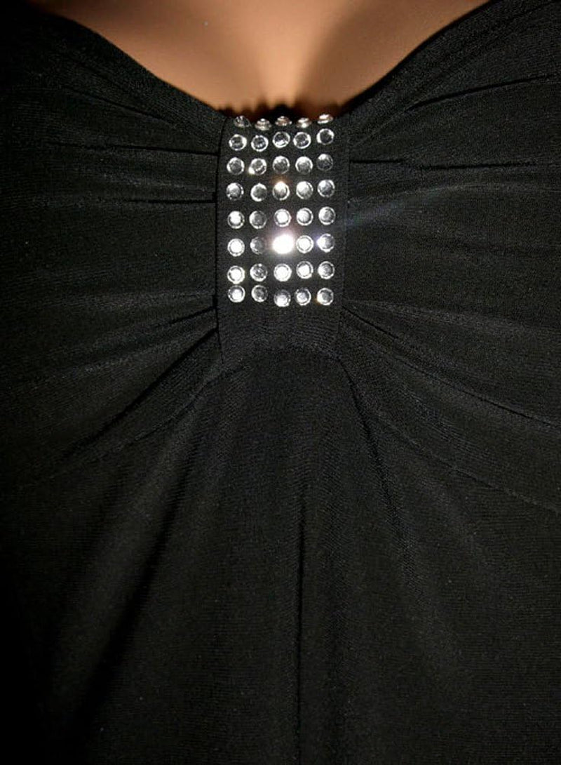 the Little Black Midi Cocktail plus Size Dress for Women with an Empire Waist XL 1X 2X 3X