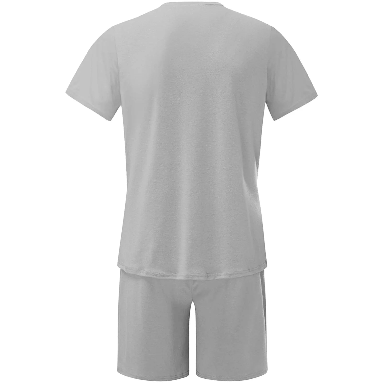 Mens Shorts Set Summer 2 Piece Outfits Casual Solid Shirt and Short Sets Athletic Sportswear Suit Sweatsuit Tracksuits