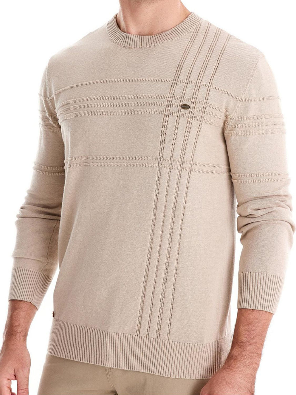 Round Neck Striped Sweater
