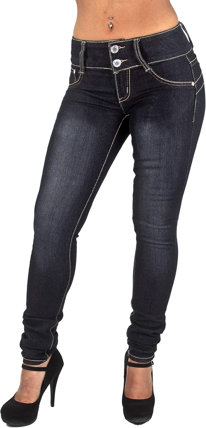 Plus/Junior Size Colombian Design High Waist Butt Lift Levanta Cola Skinny Jeans