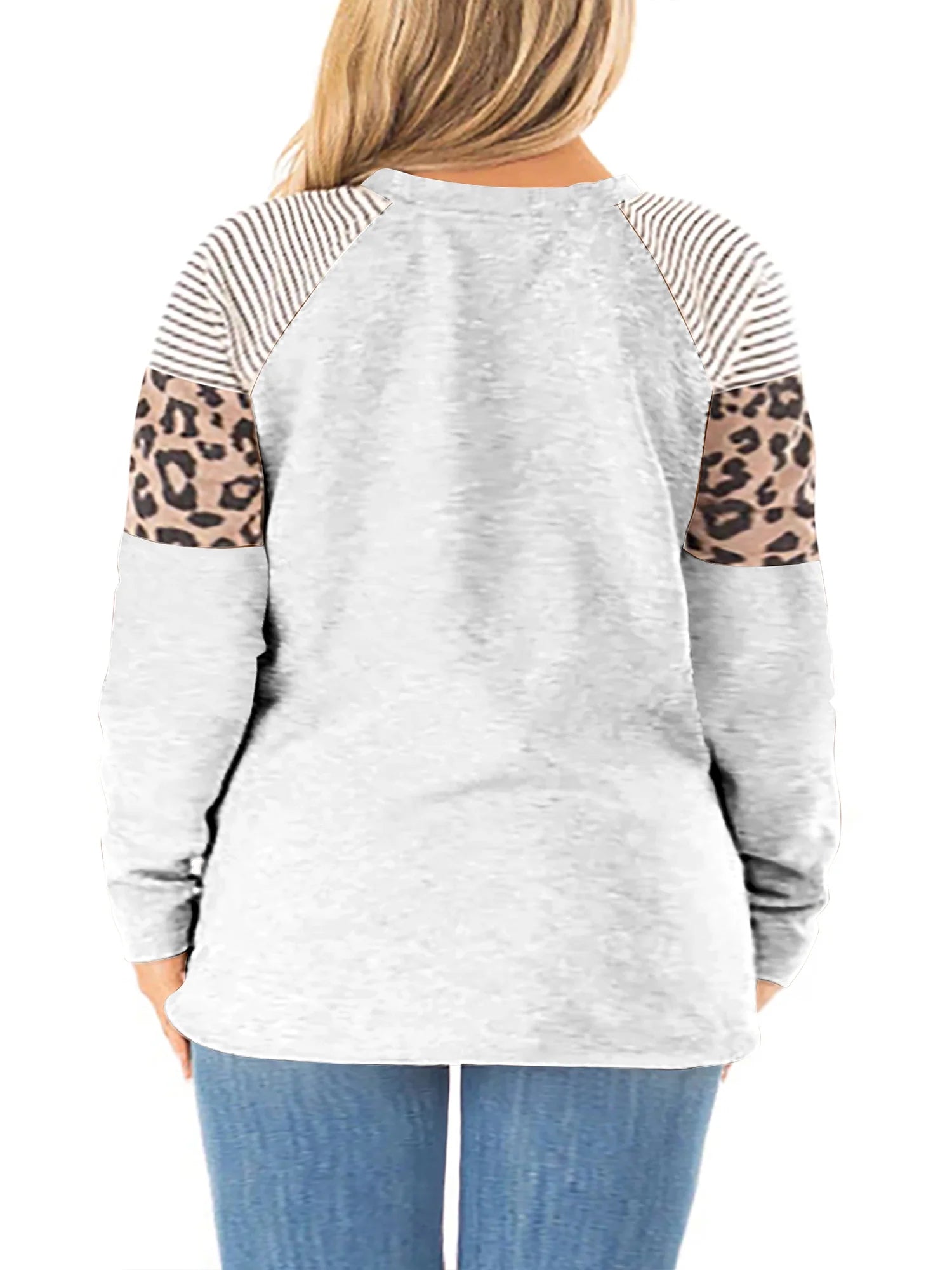 Plus Size Tops for Women Long Sleeve Crewneck Fall Tshirt Shirts Striped Print Fashion Tunic Blouse Tee for Woman Clothing