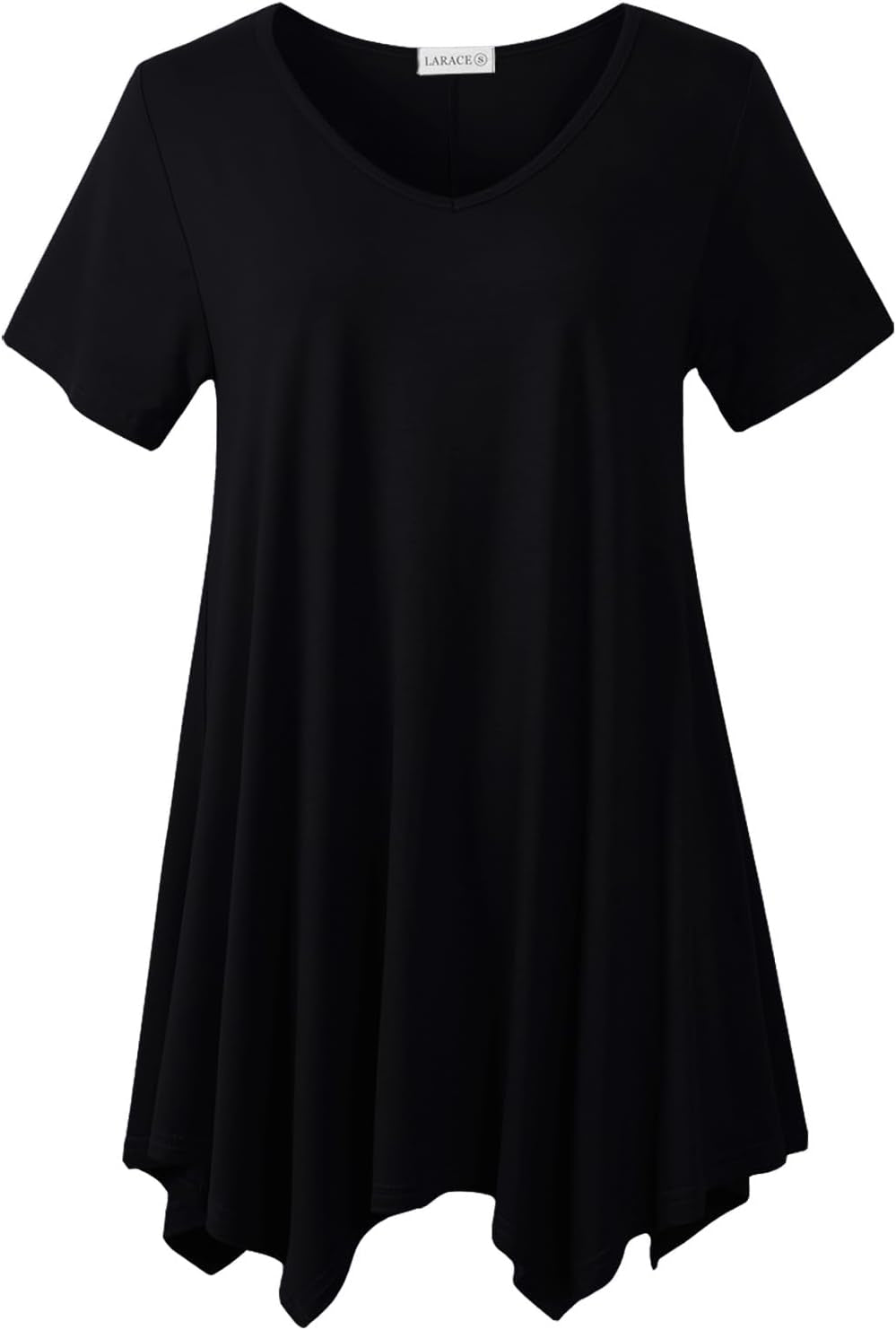 plus Size Tops for Womens Summer Clothes Short Sleeve Shirts Casual V Neck Tunic Asymmetrical Blouses