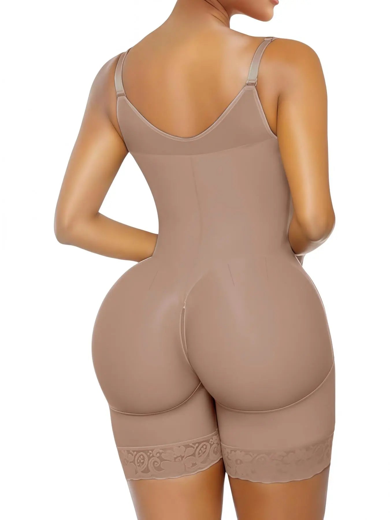  Luxe Curve 1 Count Women'S Colombianas Shapewear Bodysuit, Fajas, Tummy Control Butt Lifter Shaper with Zipper Crotch & Shoulder Strap, Womenswear, High-Elastic Jumpsuit, Firm Waist and Lift Buttocks Body Shaperwear, Suitable for Daily,Sport,Yoga