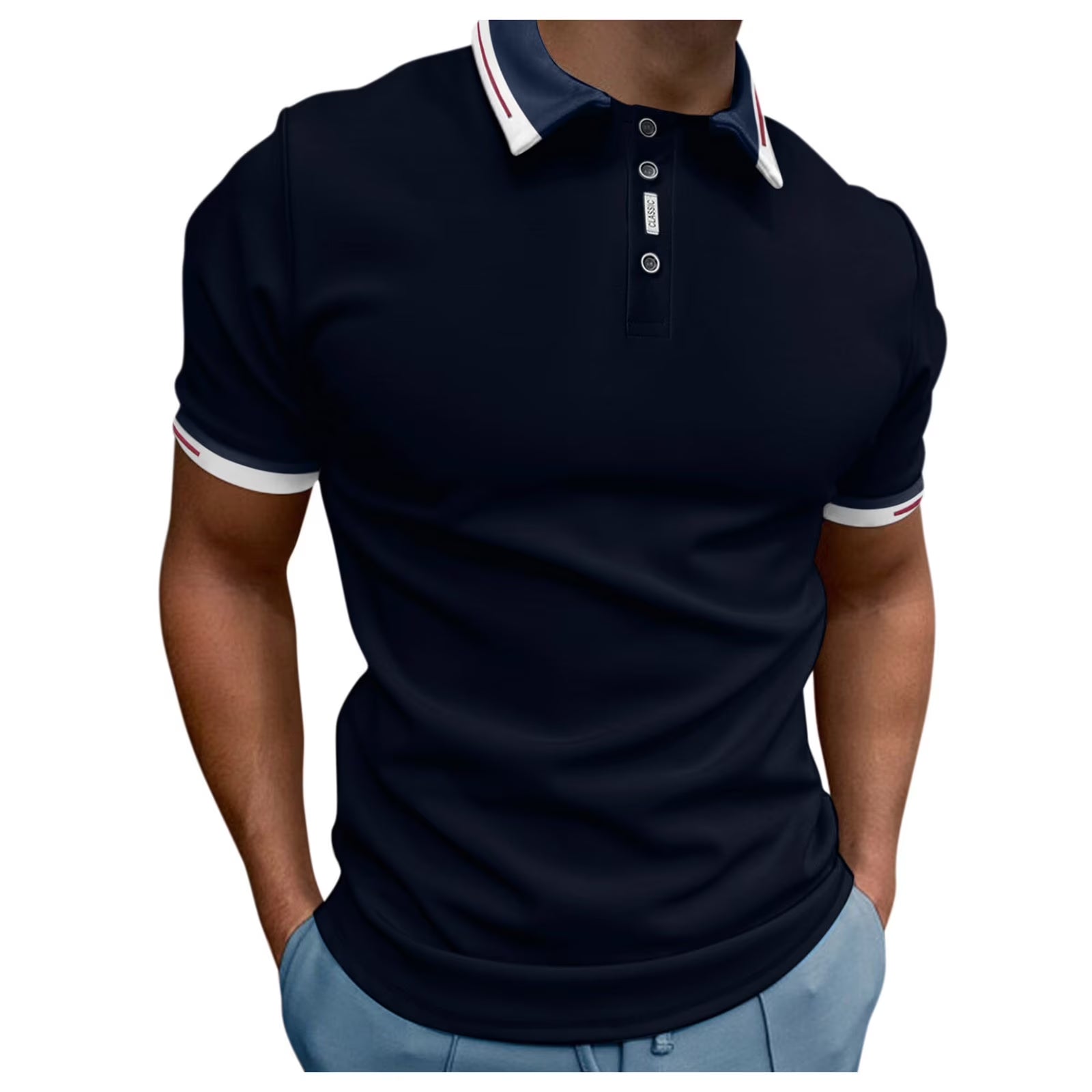 Men Polo Shirts Men'S Solid Mesh Short Sleeve Golf Polo Shirt(Navy,Xxl)