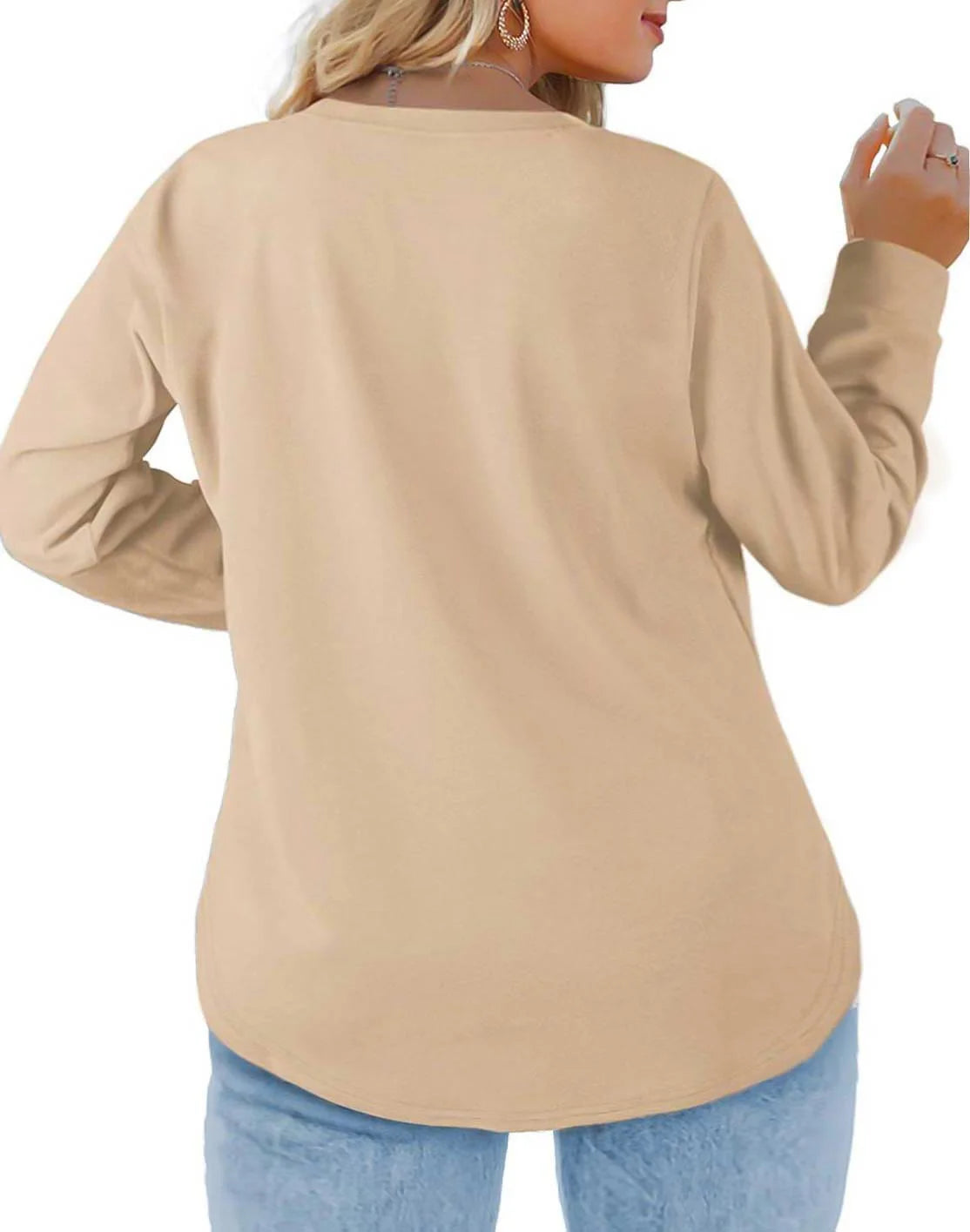 plus Size Sweatshirts for Women Crewneck Casual Tunic Tops Long Sleeve Shirts