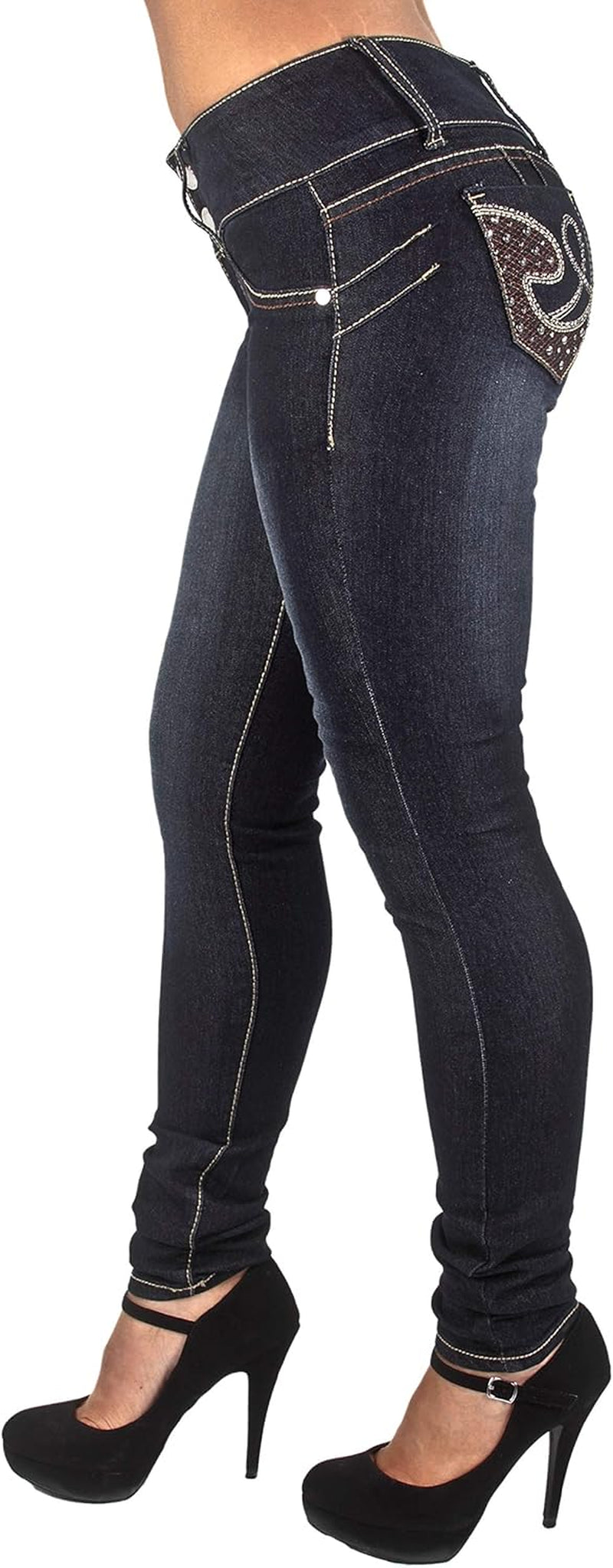 Plus/Junior Size Colombian Design High Waist Butt Lift Levanta Cola Skinny Jeans