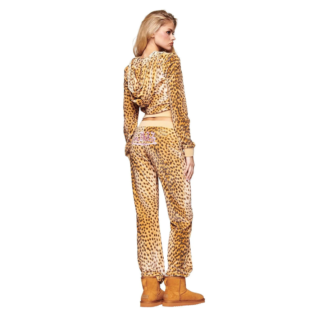 I.AM.GIA X VON DUTCH KAMERON VELOUR JACKET - LEOPARD