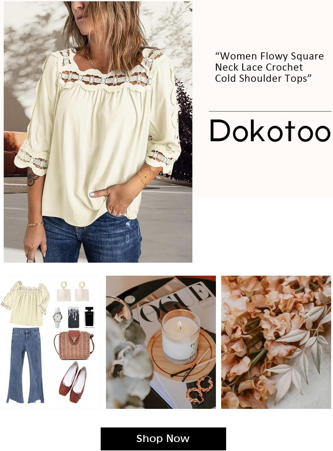 Women Lace Crochet Shirt Solid Color Square Collar Short Sleeve Pleated Pullover Hollow Out Smocked Top Daily Wear Summer,Xl(Us 14-16),White
