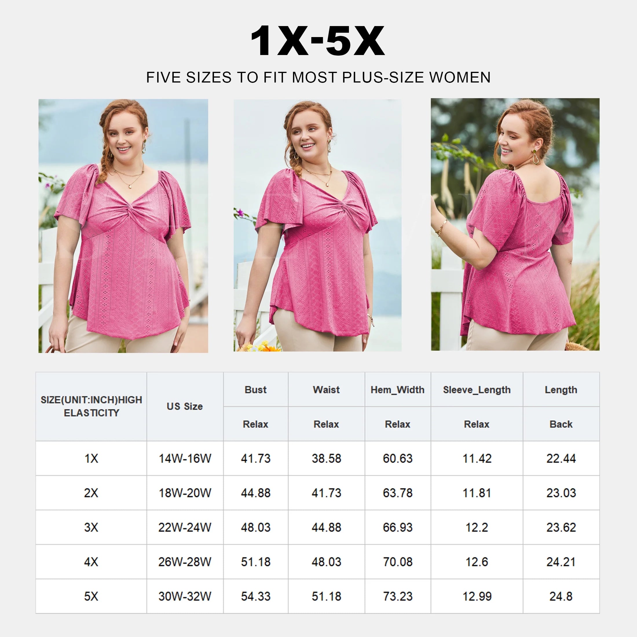 plus Size Tops for Women Short Sleeve Shirts Hollow Out Basic V Neck Summer Tshirts High Elasticity Casual Tunics