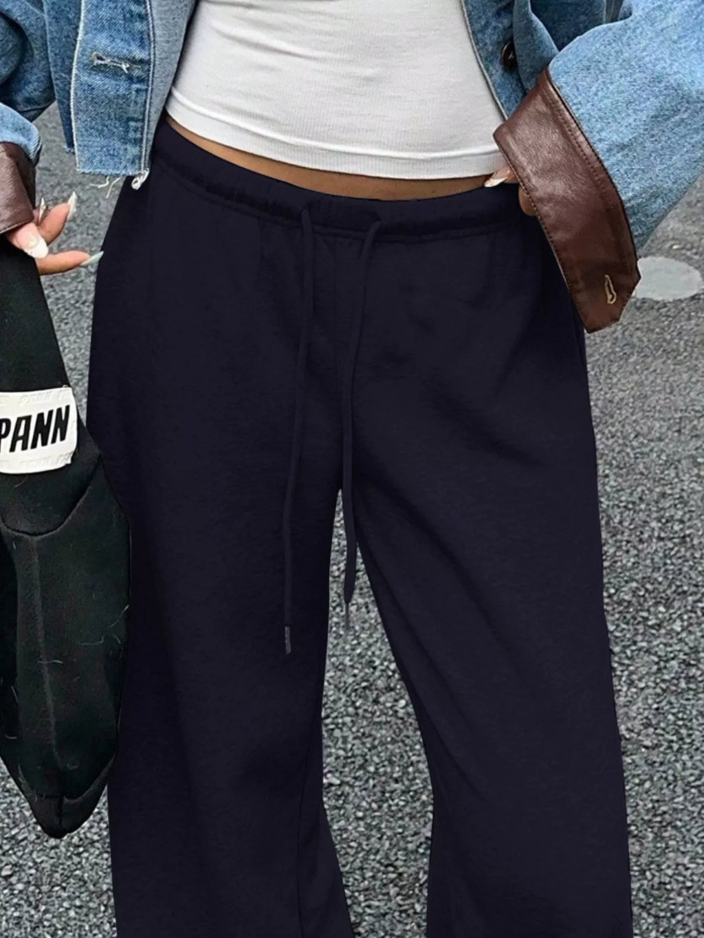 Wide Leg Drawstring Sweatpants