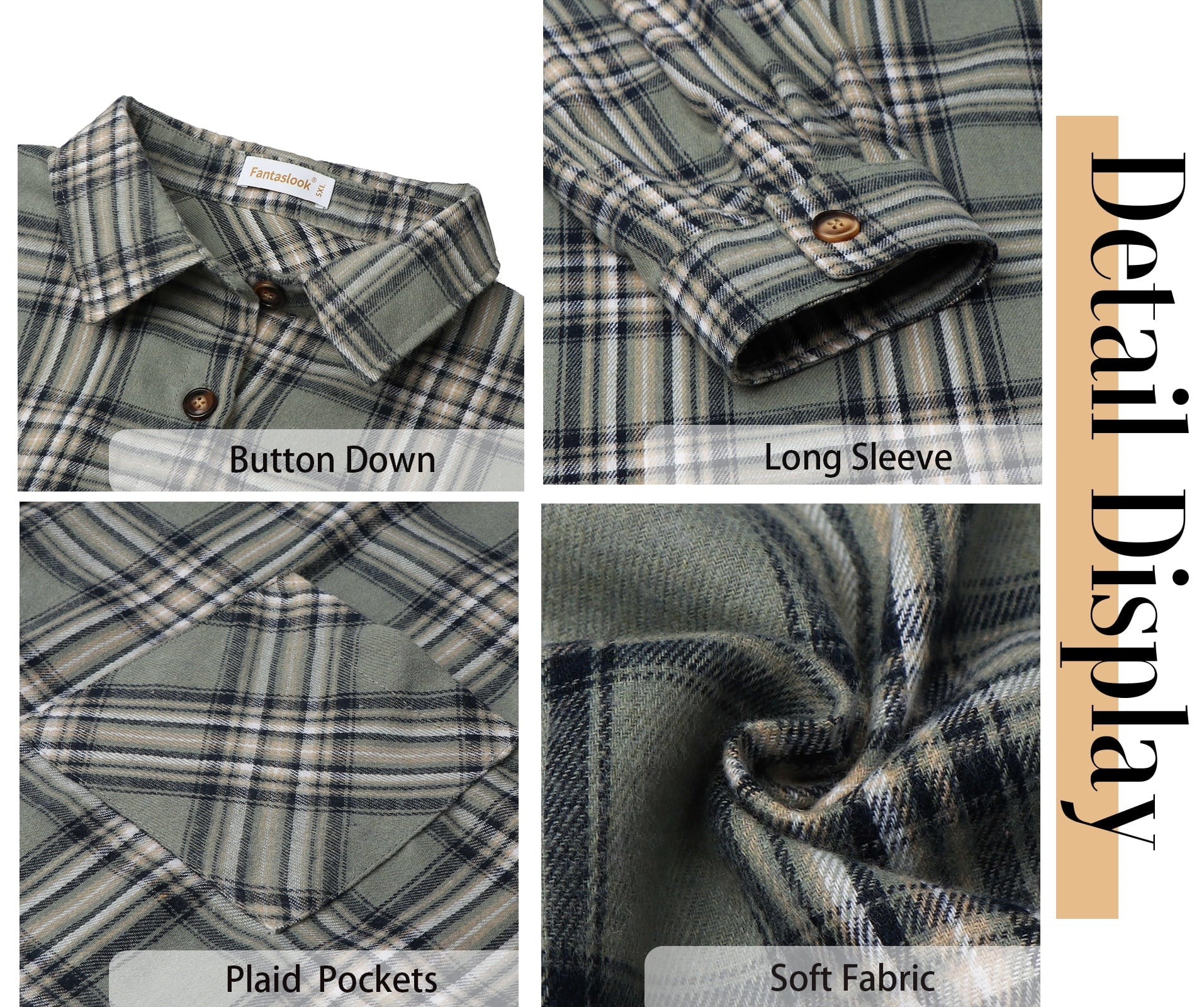 plus Size Flannel Plaid Shirts for Women Long Sleeve Button down Shirts Casual Loose Blouses Tops