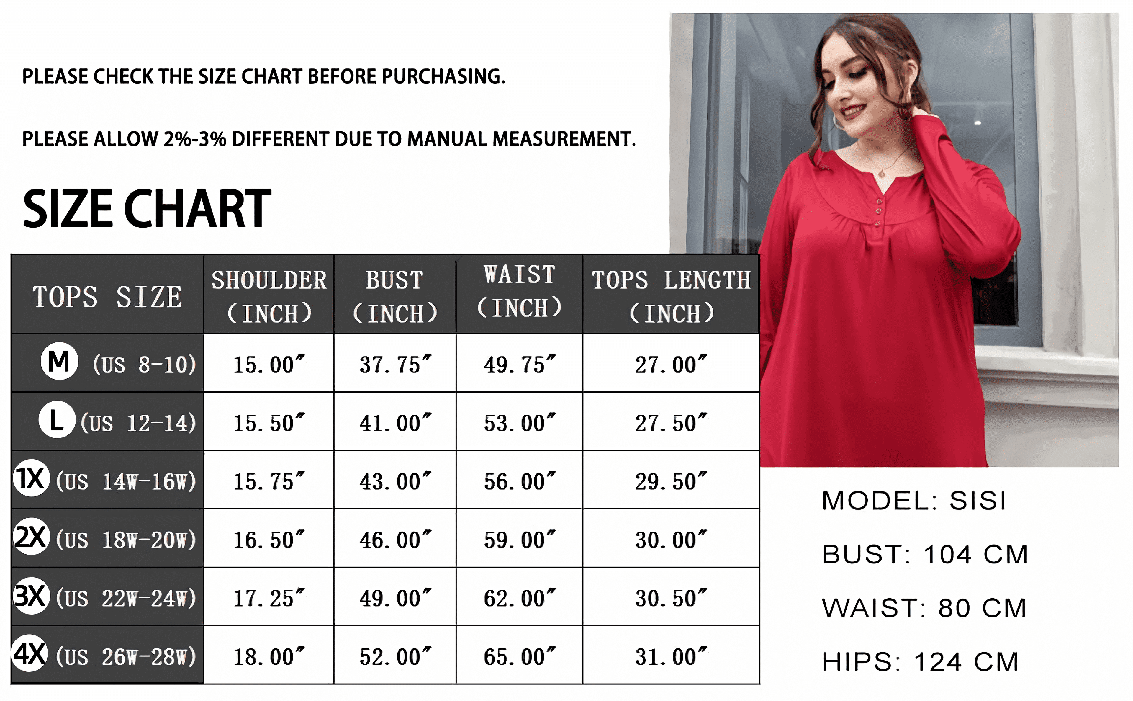 Womens plus Size Long Sleeve Tunic Tops Casual Floral Henley Shirts M-4X