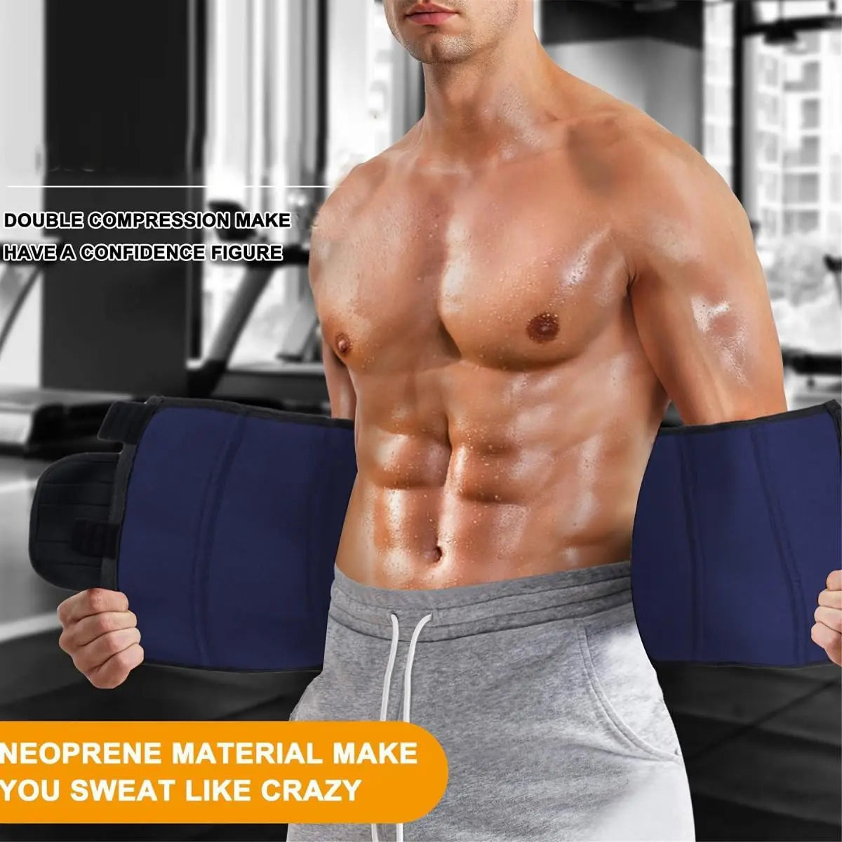 Heavy Duty Men'S Compression Waist Trainer - Firm Stomach Wrap for Fitness & Back Stability(Fits Snug. Size up If Needed.)
