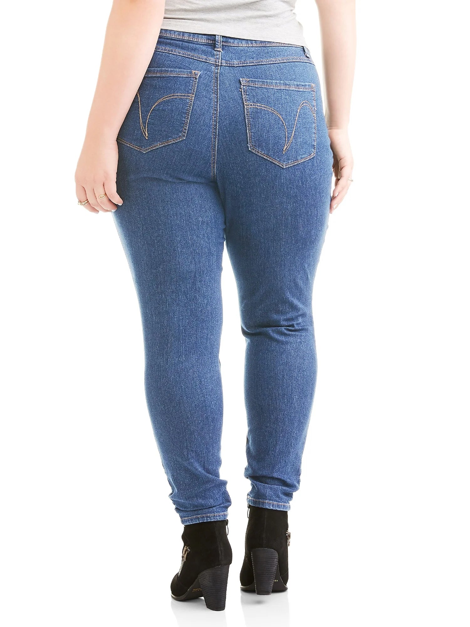 Women'S plus Destructed Skinny Jeans, Sizes 16-26