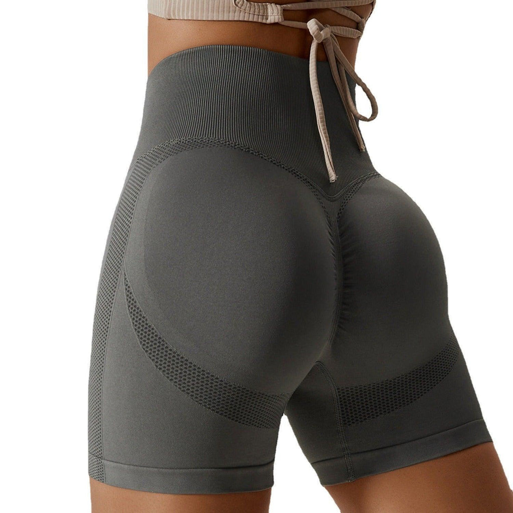 Country Girl High-Waisted Fitness Shorts | Butt Lifting & Ribbed Activewear for Yoga & Running