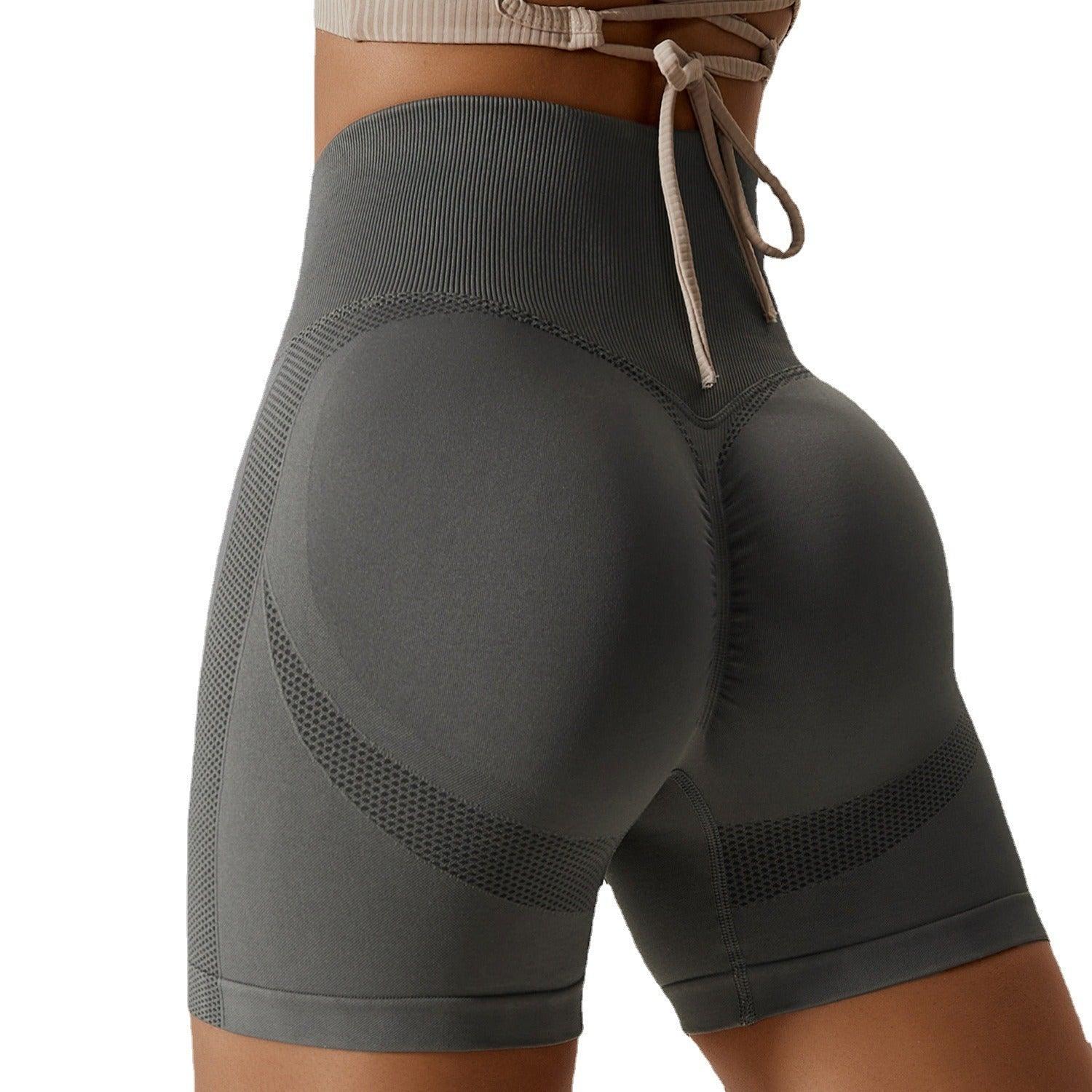 Country Girl High-Waisted Fitness Shorts | Butt Lifting & Ribbed Activewear for Yoga & Running