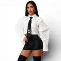 Power Poplin Sleeve Shirt And Tie