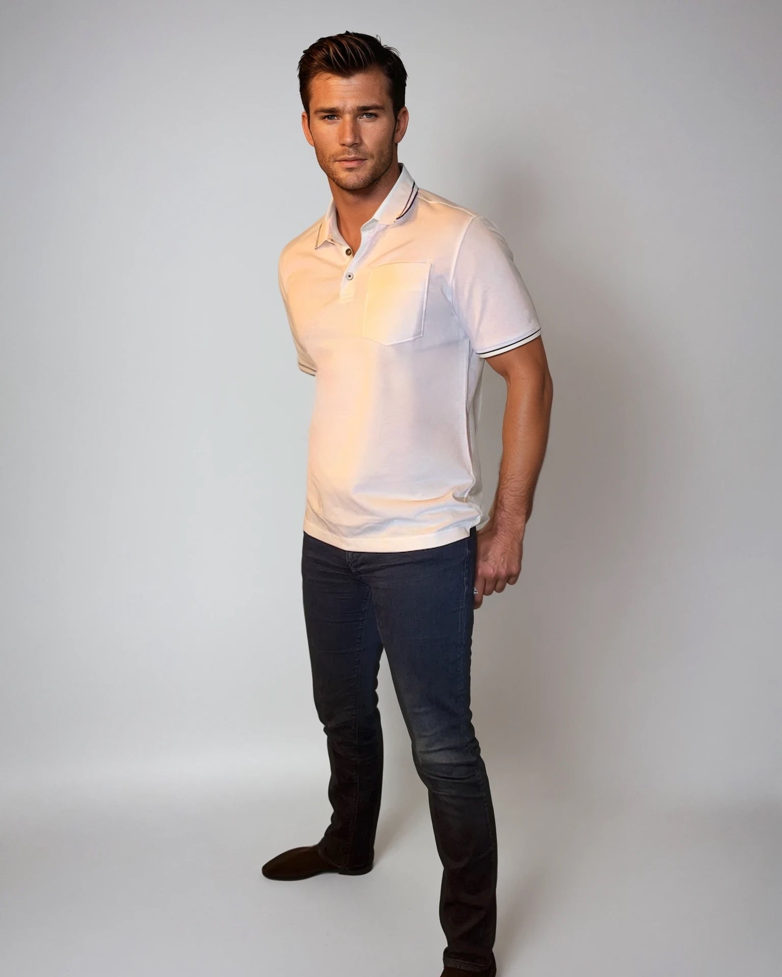 Pocket Polo Shirt - White