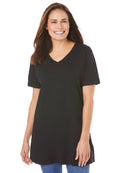 plus Size Perfect Short-Sleeve V-Neck Tunic