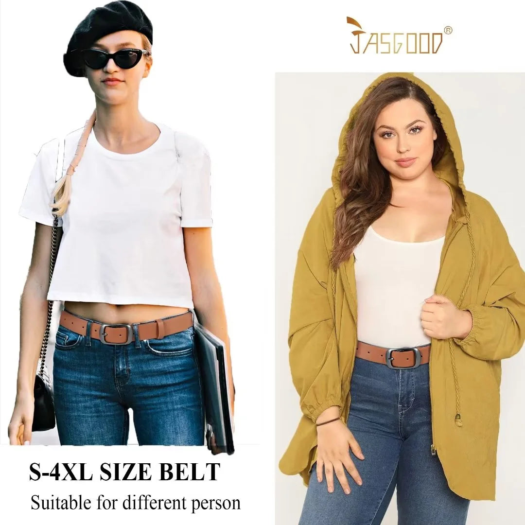 Leather Belts for Women plus Size Brown Belt for Jeans Pants Dresses