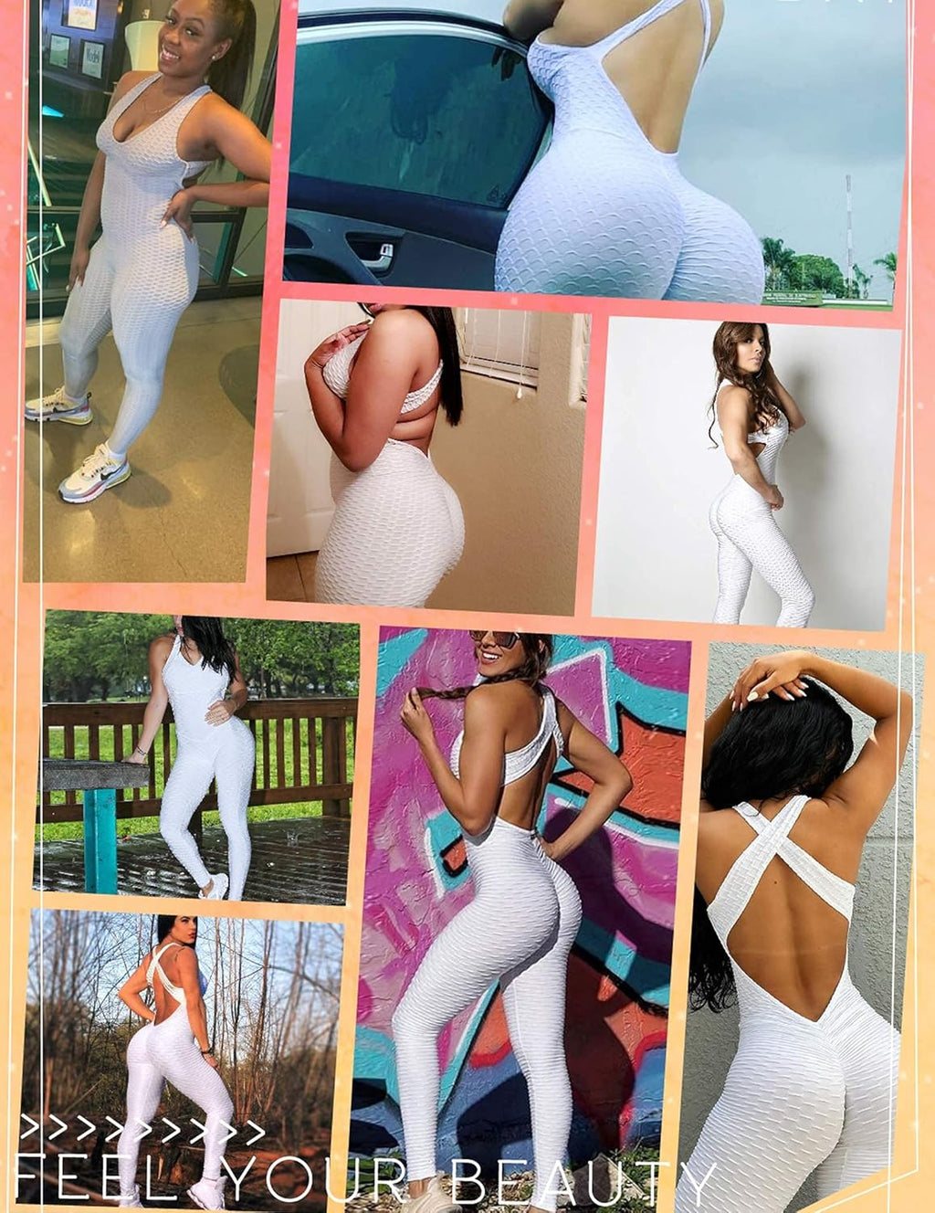 Women'S One Piece Jumpsuits Rompers Workout Yoga Playsuit Rompers Sexy Clubwear Sports Outfit White XL