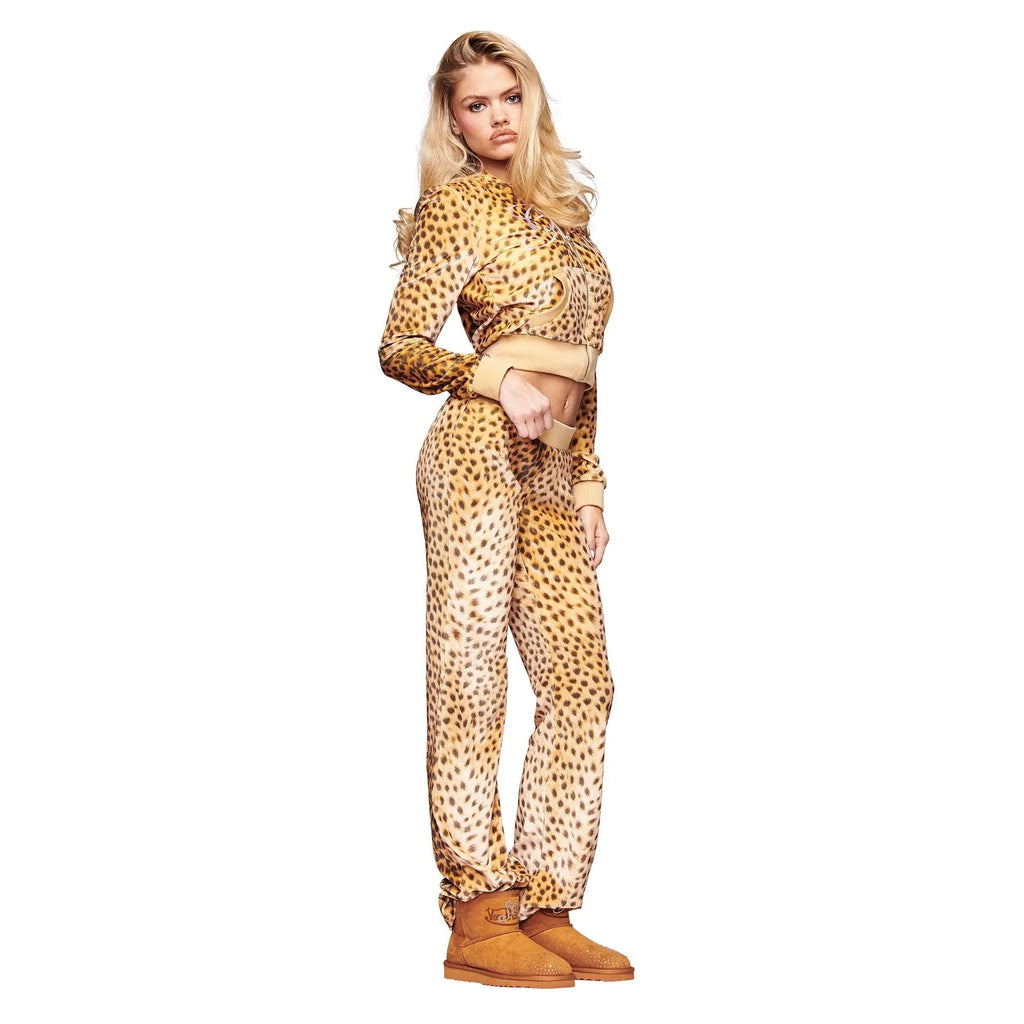 I.AM.GIA X VON DUTCH KAMERON VELOUR JACKET - LEOPARD