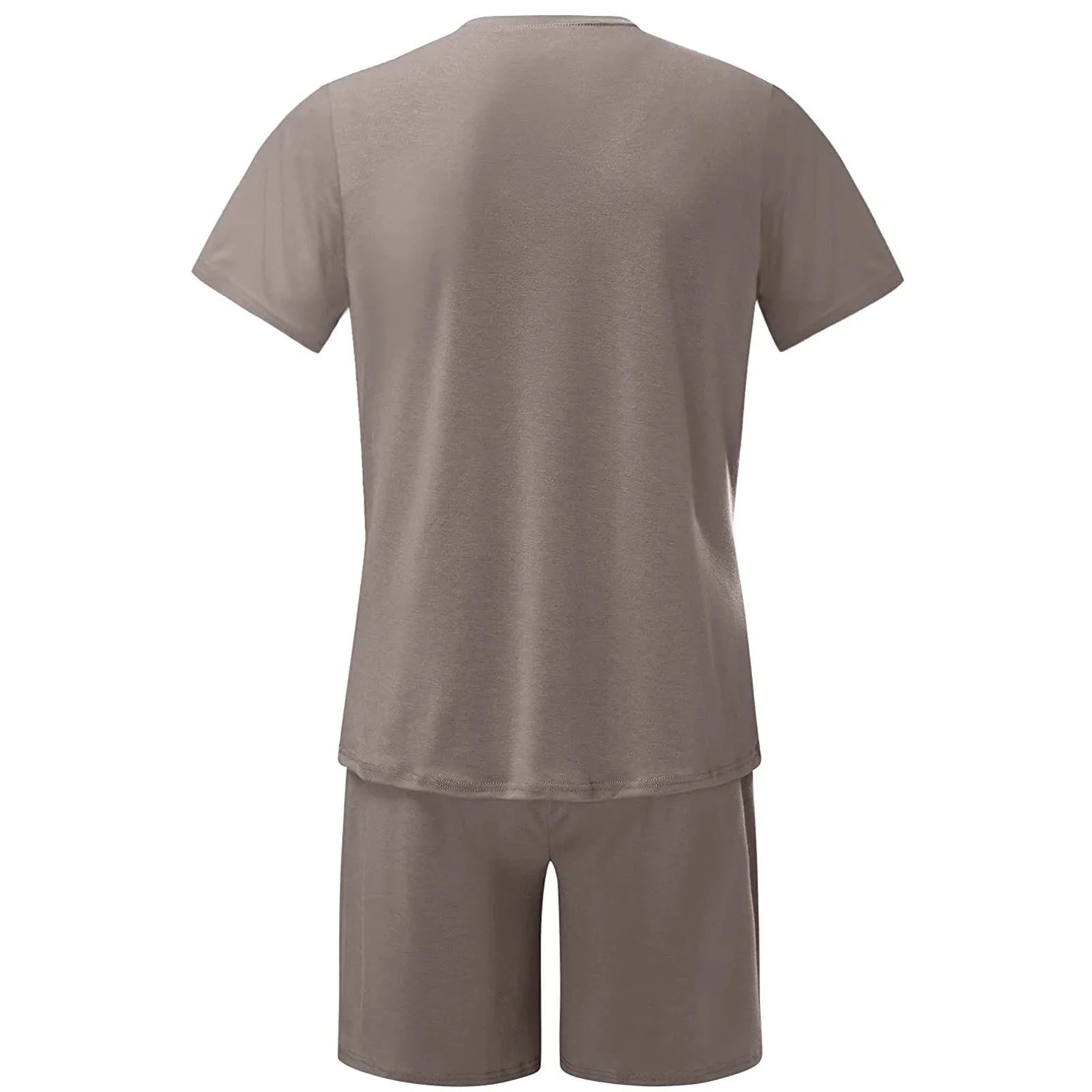 Mens Shorts Set Summer 2 Piece Outfits Casual Solid Shirt and Short Sets Athletic Sportswear Suit Sweatsuit Tracksuits