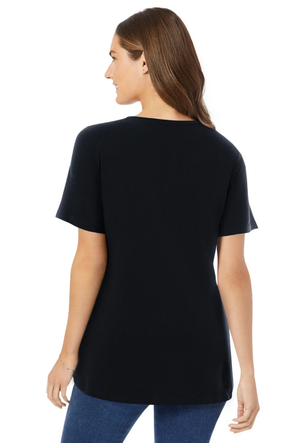 plus Size Perfect Short-Sleeve V-Neck Tunic