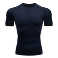 Athletic Workout Shirts for Men, Mens Summer Leisure Sports T Shirt Fashion Lapel 3D Gradient Short Sleeved round Neck T Shirt Men Compression Shirt Men, Mens Shirts Blue M