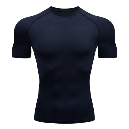 Athletic Workout Shirts for Men, Mens Summer Leisure Sports T Shirt Fashion Lapel 3D Gradient Short Sleeved round Neck T Shirt Men Compression Shirt Men, Mens Shirts Blue M