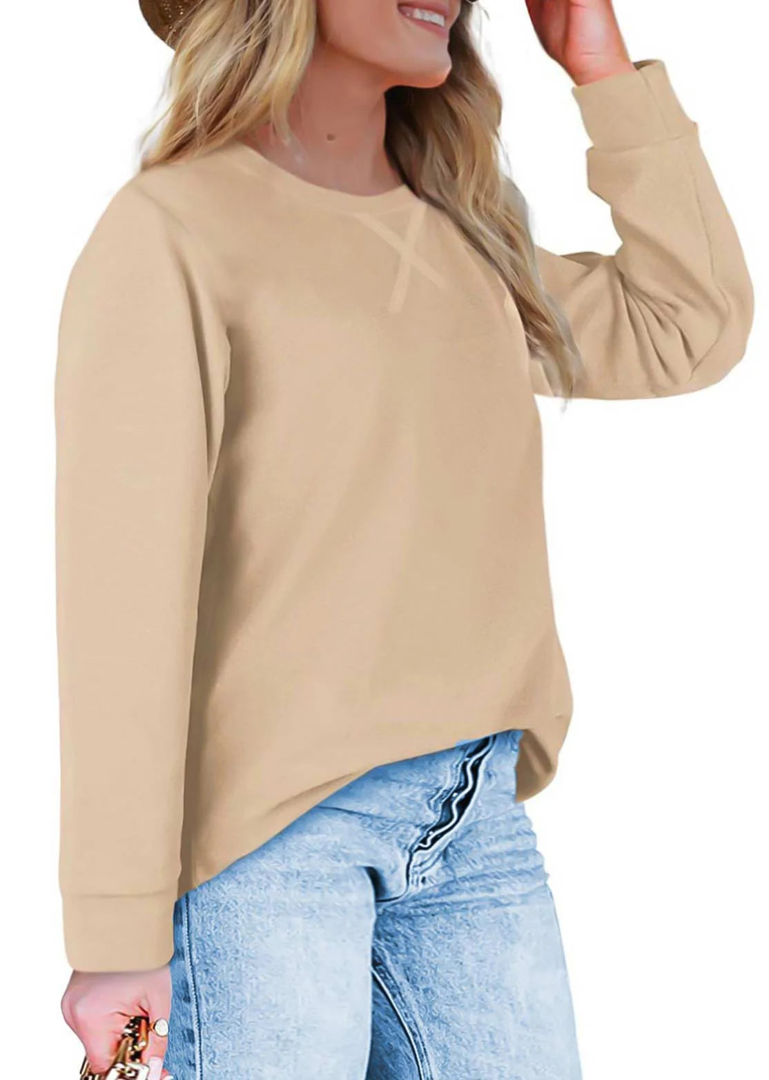 plus Size Sweatshirts for Women Crewneck Casual Tunic Tops Long Sleeve Shirts