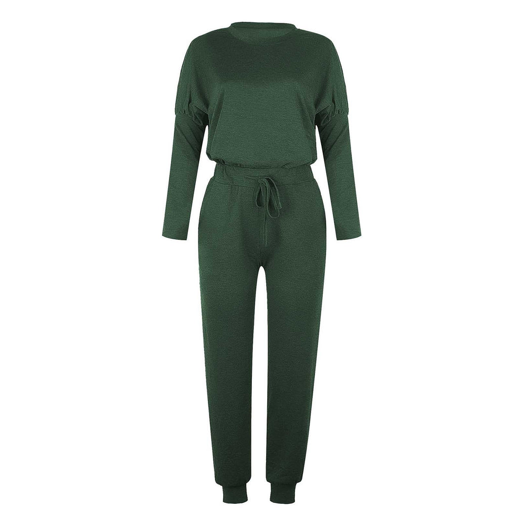 Daily Deals,Two Piece Outfits for Women Fall 2023,Womens Solid Color Sweatsuits Sets 2 Pieces Jogger Sets with Pockets Long Sleeve Jogging Sweat Suit