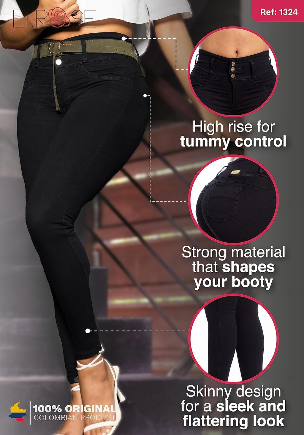 High Waisted Colombian Jeans | Pantalones Colombianos Levanta Cola | Butt Lifting Jeans for Women