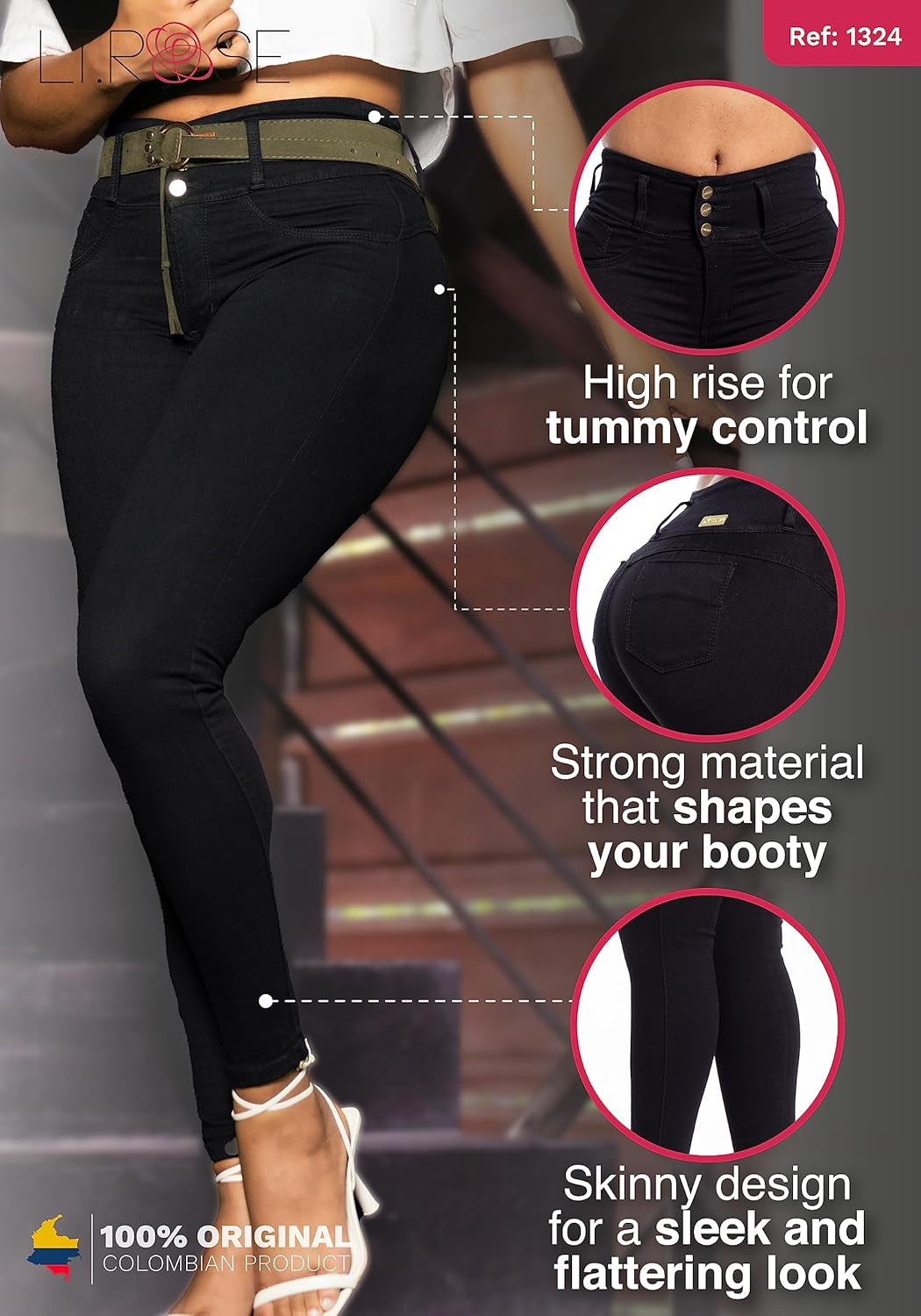 High Waisted Colombian Jeans | Pantalones Colombianos Levanta Cola | Butt Lifting Jeans for Women