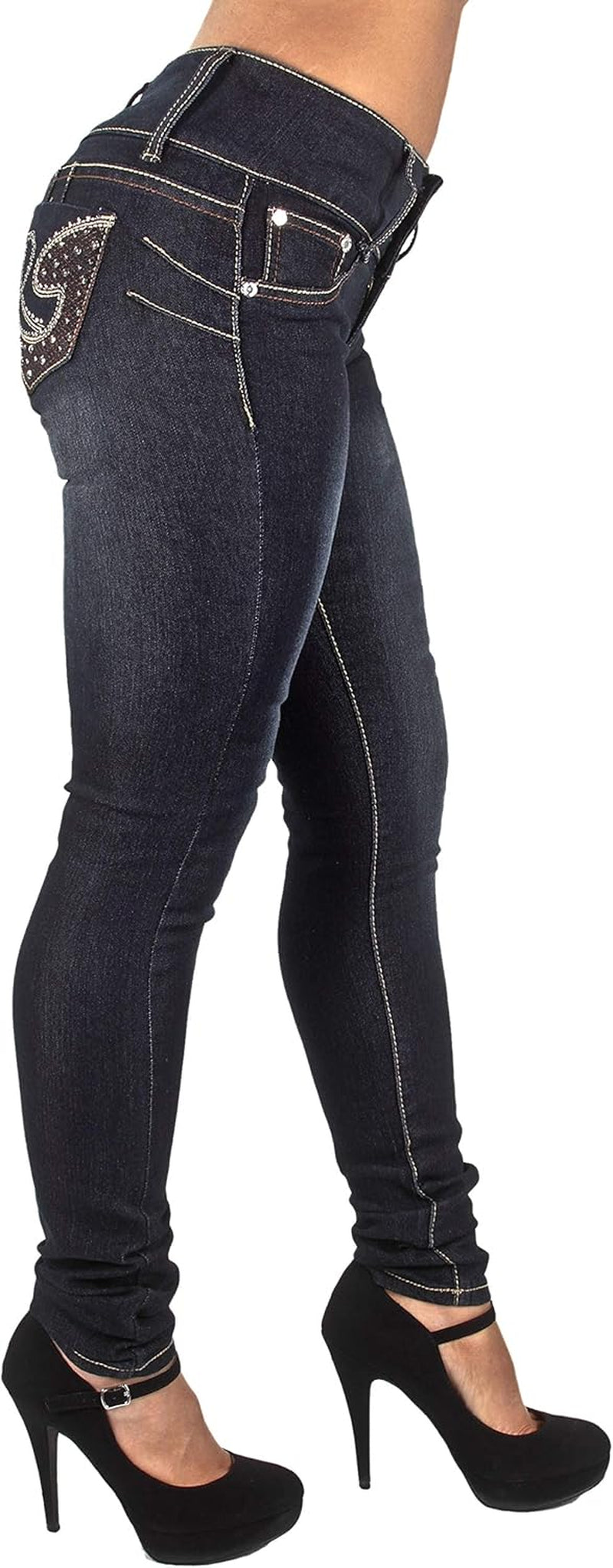 Plus/Junior Size Colombian Design High Waist Butt Lift Levanta Cola Skinny Jeans