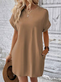 Short Sleeve Mini Tee Dress with Pockets