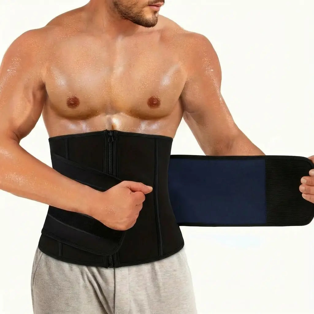 Heavy Duty Men'S Compression Waist Trainer - Firm Stomach Wrap for Fitness & Back Stability(Fits Snug. Size up If Needed.)