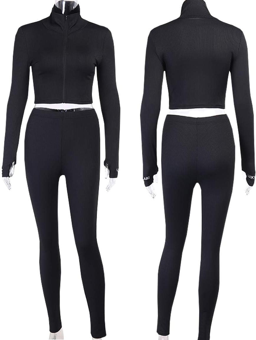Women Embroidery Zipper High Neck Long Sleeve Bodycon Jumpsuit Shorts Rompers Party Clubwear Outfits Bodysuit (Black-2, XL)