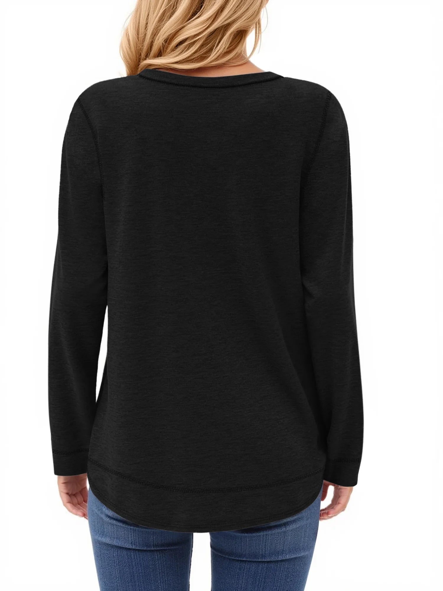 Womens Fall Tops Long Sleeve Shirts Casual Tunic Top Basic T Shirts Tees