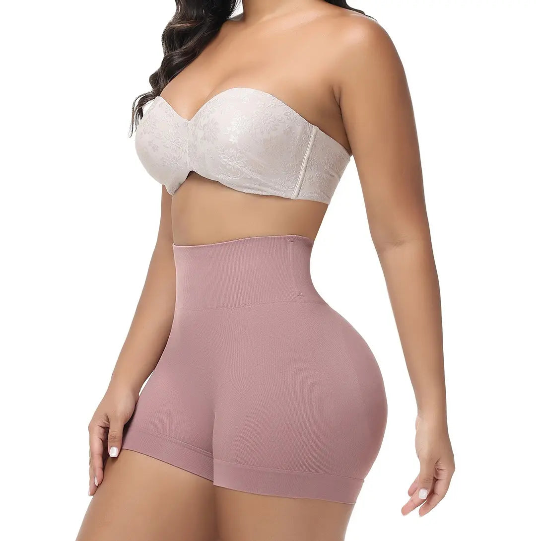 SHAPESHE High- Waisted Seamless Butt Lifted Bodysuits Shorts