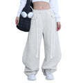SCUSTY Baggy Barrel Sweatpants Wide Leg Pants for Women Casual Elastic Waist Unisex Lantern Trouser Pants