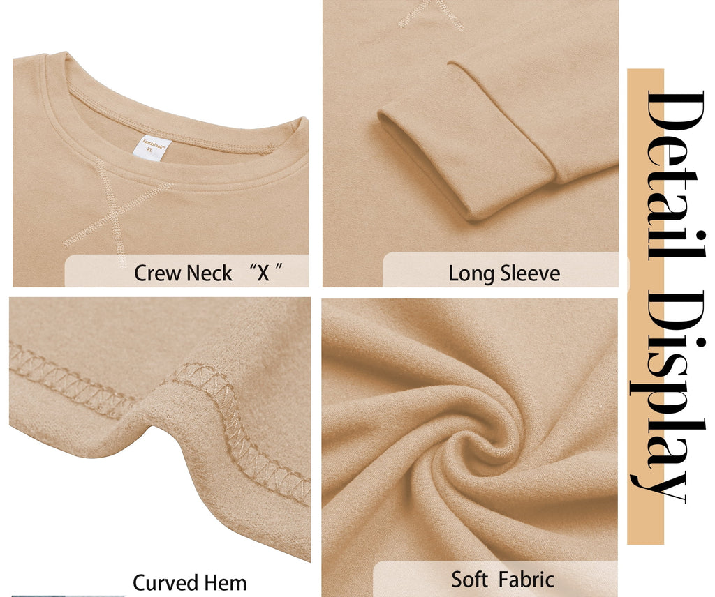 plus Size Sweatshirts for Women Crewneck Casual Tunic Tops Long Sleeve Shirts