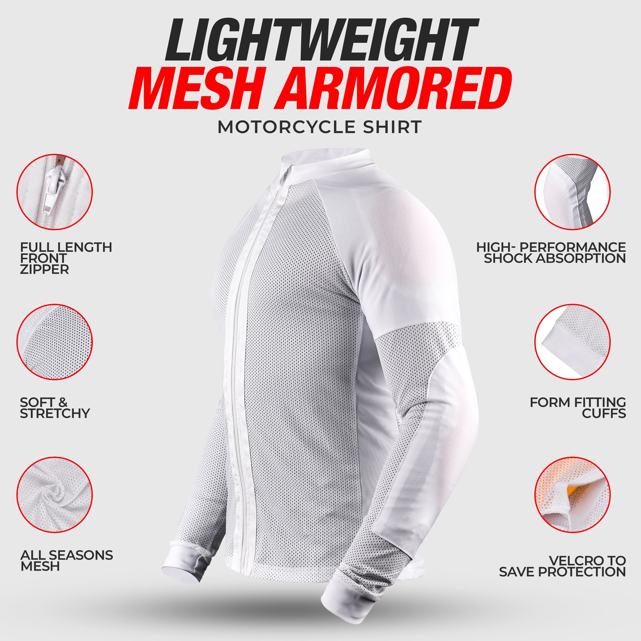 JAG Mesh Motorcycle Shirt | CE Certified Protection