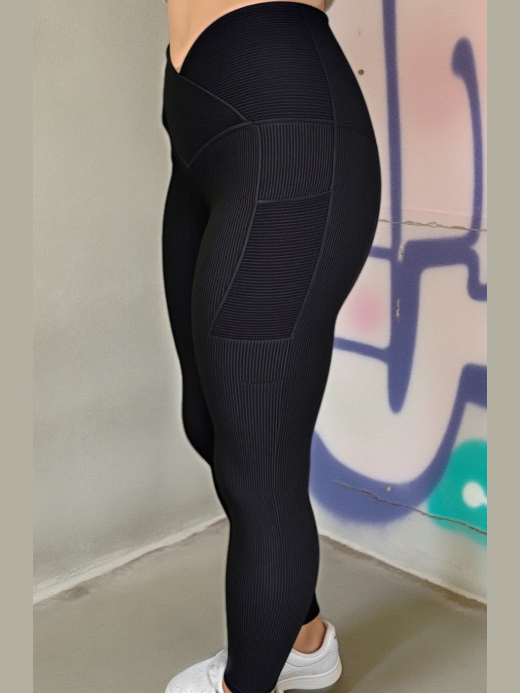 Max Sculpt Ribbed Leggings Regular Black Only