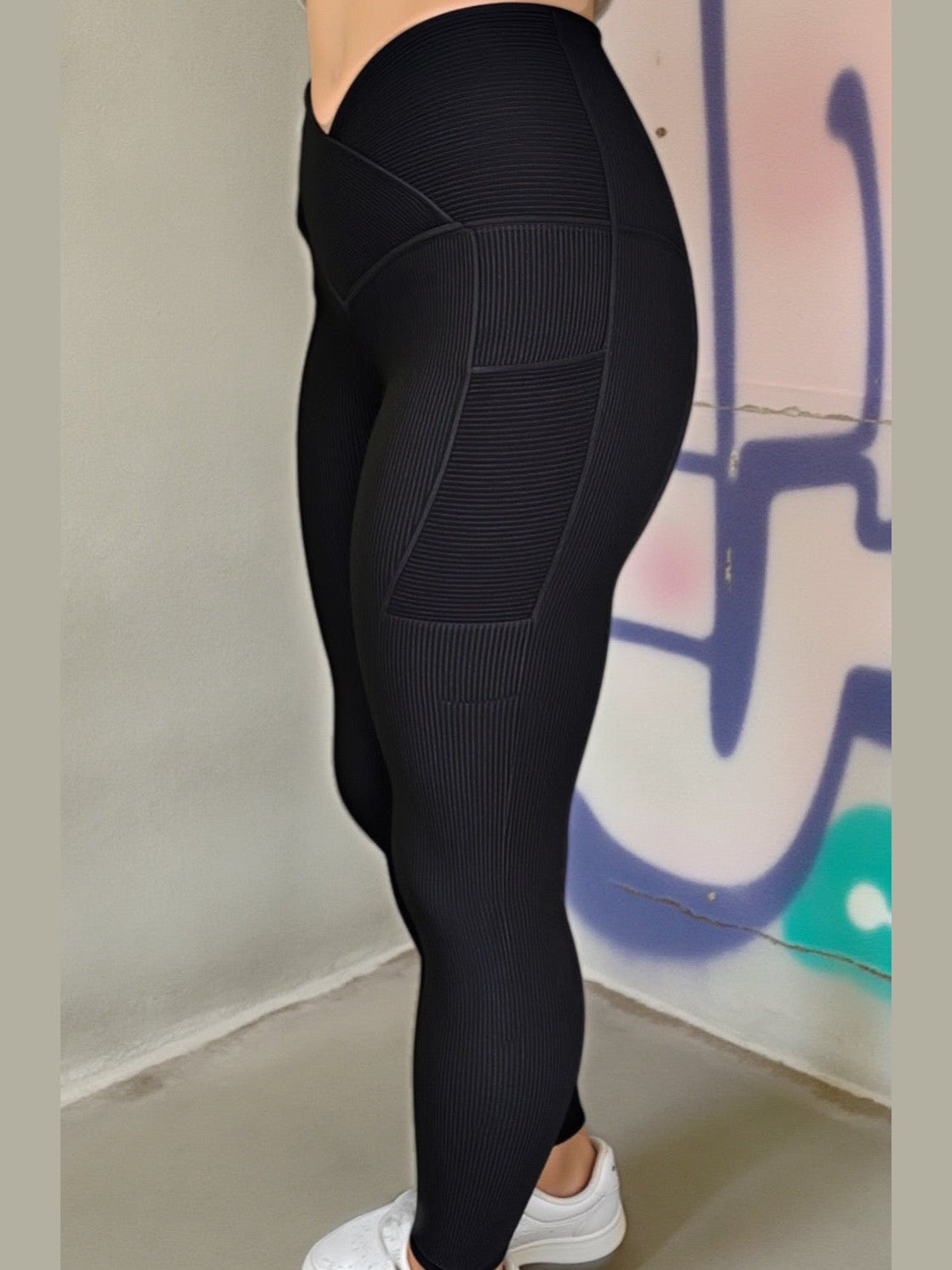 Max Sculpt Ribbed Leggings Regular Black Only